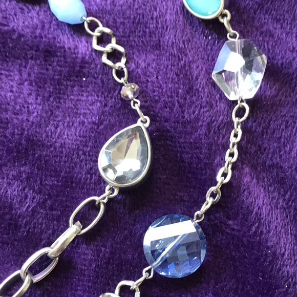 Loft Blue Beads Silver Necklace - Picture 4 of 6